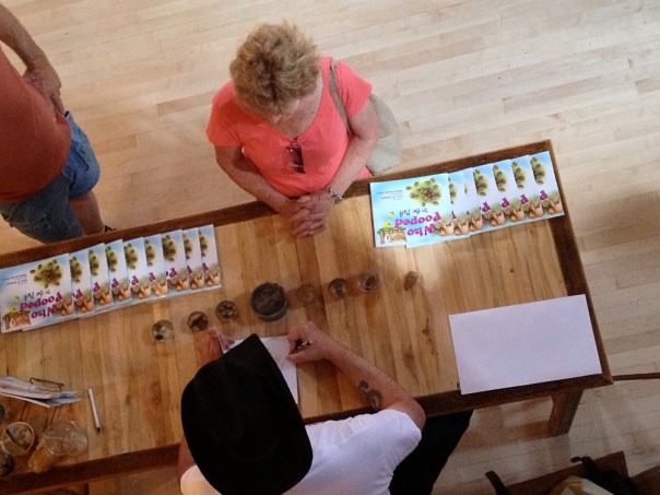 Signing at Old Faithful 2013 from above