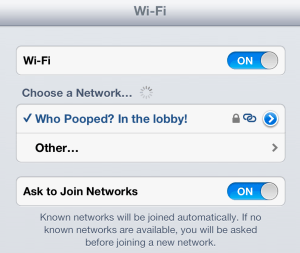 Who Pooped WiFi network