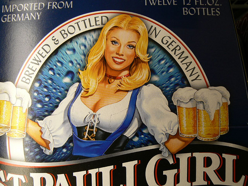 St. Pauli Girl beer label