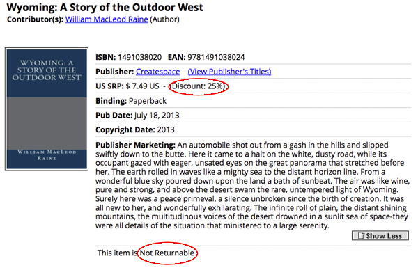 Createspace iPage listing